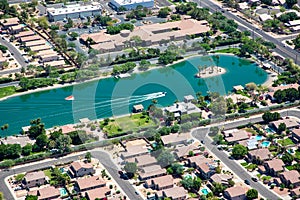 Backyard Water Skiing in the sunny southwest