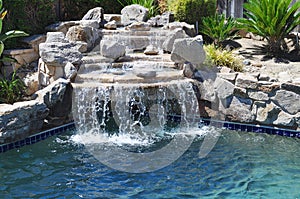 Backyard waterfall