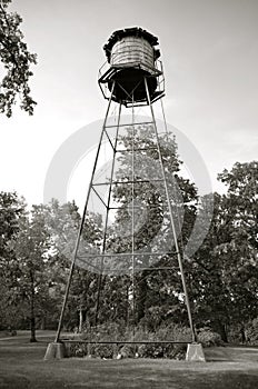 Backyard wood water tower(black and white)