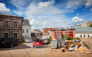 Backyards in the Ivanovo city