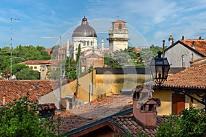 Backyards of Verona, urban outdoor background