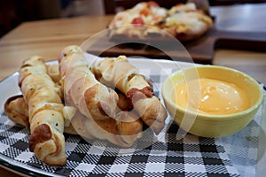 Bacon and cheese breadsticks, bacon twists