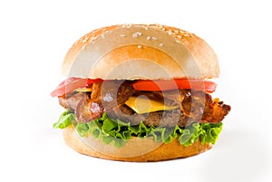 Slanina syr hamburger 