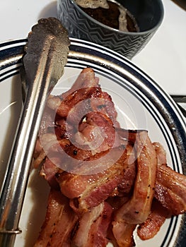 Bacon cooked soft chewy with bacon grease