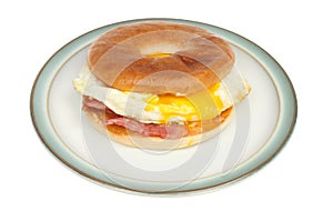 Bacon and egg bagel