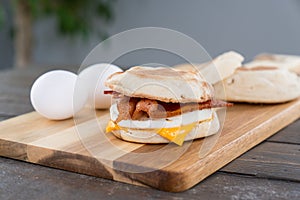 Bacon, Egg and Cheese Breakfast Sandwich