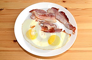 Bacon and eggs.