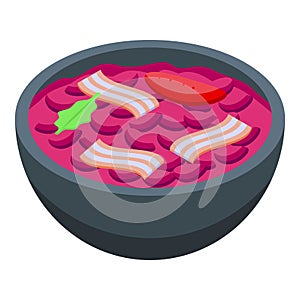 Bacon food icon isometric vector. Brazil cuisine