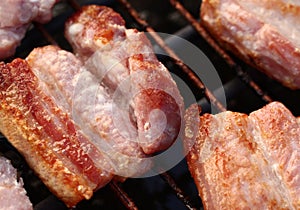 Bacon on grill