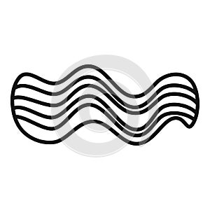Bacon icon outline vector. Slice meat