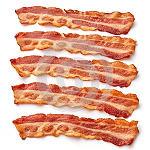 Bacon isolated on white background