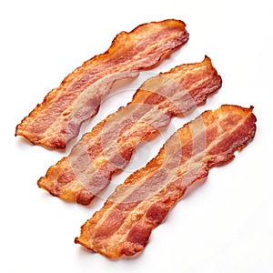 Bacon isolated on white background