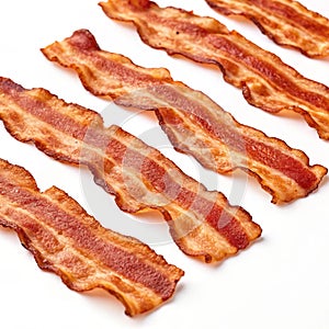 Bacon isolated on white background