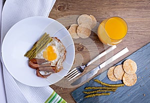 Bacon juice and eggs