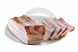 Bacon on a plate