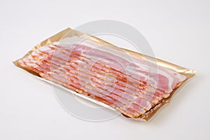 Bacon slices on the package