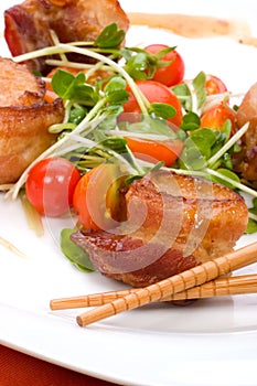 Bacon-Wrapped Ginger Soy Scallops
