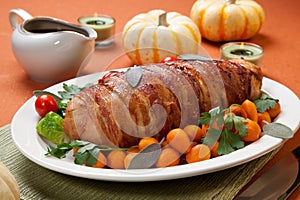 Bacon-wrapped Turkey Breast Roulade photo