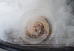 Baconwrapped porkfillet on grill