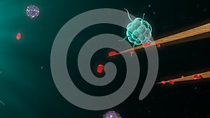 Bacteria attacking the immune system