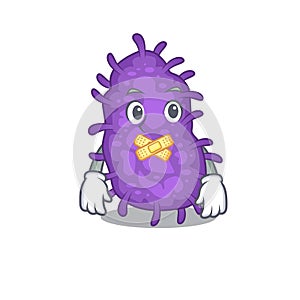 Bacteria bacilli cartoon character style with mysterious silent gesture