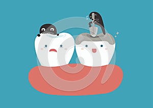 Bacteria breaking teeth