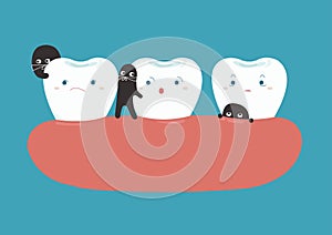 Bacteria breaking teeth