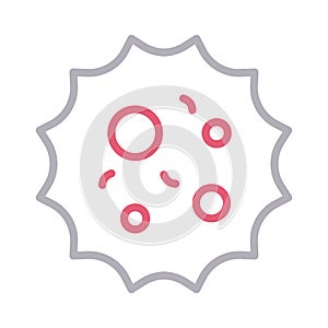 Bacteria colour line vector icon