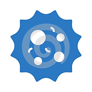 Bacteria glyph colour vector icon