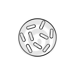 bacteria icon. Element of microorganisms icon for mobile concept and web apps. Thin line bacteria icon can be used for web and