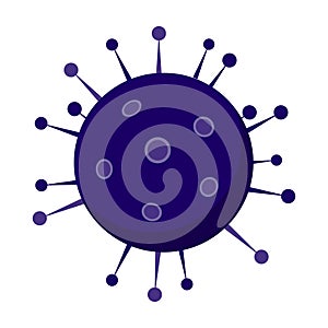 Bacteria icon in flat circle illustration for web