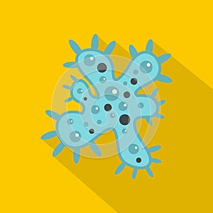Bacteria icon, flat style