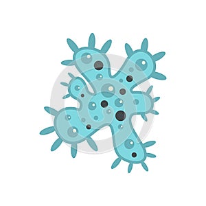 Bacteria icon, flat style