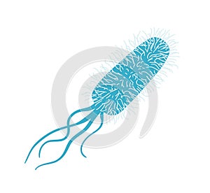 Bacteria isolated icon. Symbol of microbiologist or bacteriology