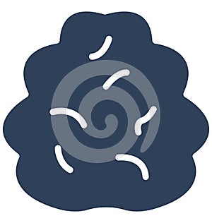 Bacteria Isolated Vector icon that can easily modify or edit