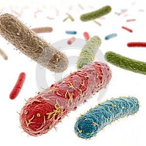 Bacteria isolated on white background