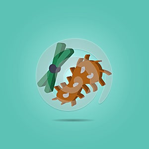 Bacteria isometric icon. Simple color vector of science icons for ui and ux, website or mobile application