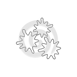 bacteria outline icon. Element of virus icon. Premium quality graphic design icon. Signs and symbols collection icon for websites