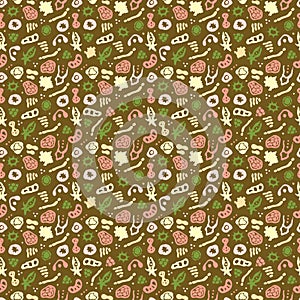 Bacteria seamless pattern