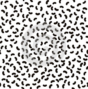 Bacteria seamless pattern. Black and white colors.