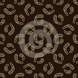 Bacteria vector Contaminant concept line brown seamless pattern