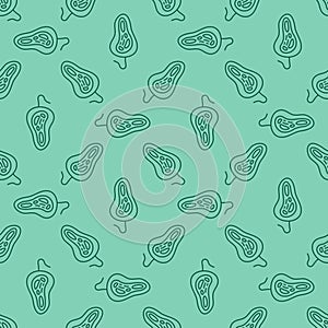 Bacteria vector Microbiology concept green line seamless pattern