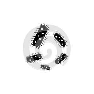 Bacteria vector symbol logo icon photo