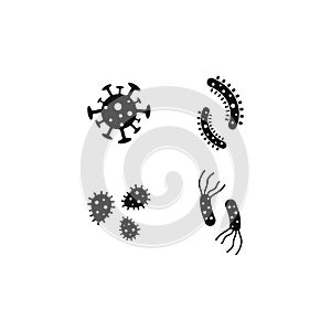 Bacteria vector symbol logo icon photo