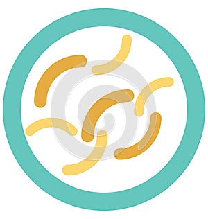 bacteria, virus, Isolated Vector icon that can be easily modified or edit