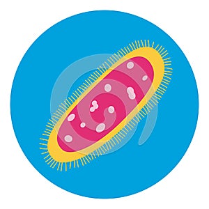 Bacteria virus microscopic isolated microbes icon human microbiology organism and medicine infection biology illness