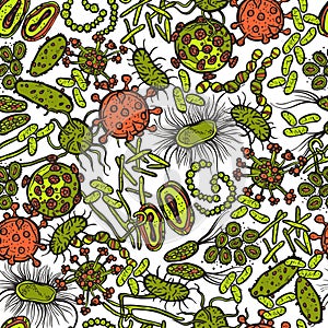 Bacteria And Virus Seamless