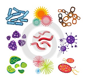 Bacteria virus vector icon