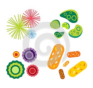 Bacteria virus vector icon