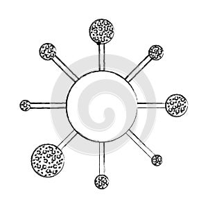 Bacterial cell structure icon